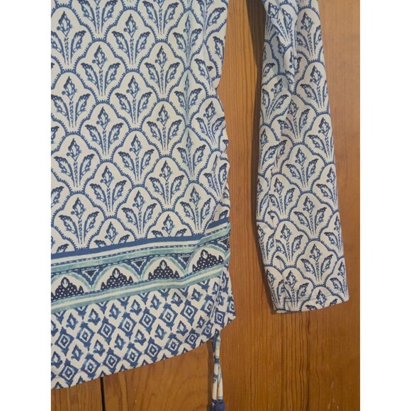 Cabana Life Girls Rash Guard Size 10 Swim Shirt Blue Embroidered Long Sleeve - Picture 12 of 15